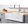 Gourmetier GKFA331810SQD Solid Surface Double Bowl Farmhouse Kitchen Sink, White GKFA331810SQD